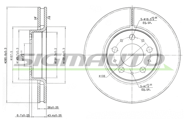 Brake Disc (DBB163V)