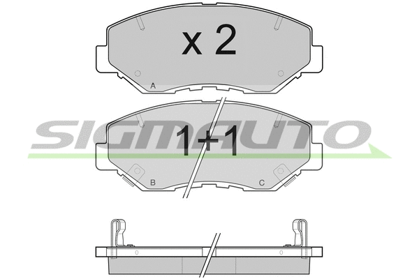 Brake Pad Set, disc brake (SPB117)