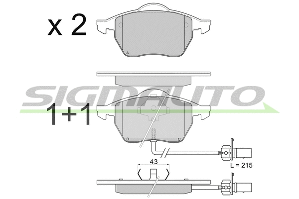 Brake Pad Set, disc brake (SPA816)