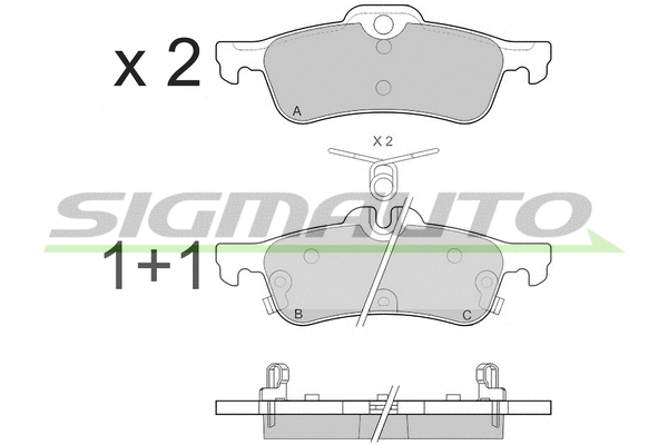 Brake Pad Set, disc brake (SPB528)
