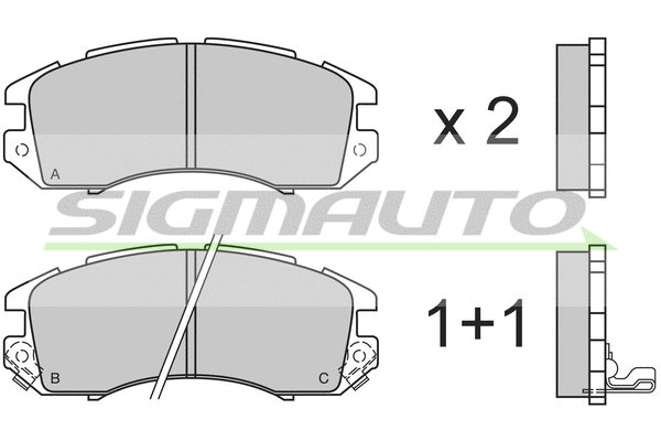 Brake Pad Set, disc brake (SPA535)