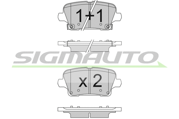 Brake Pad Set, disc brake (SPB841)