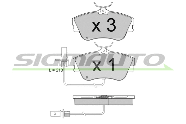 Brake Pad Set, disc brake (SPA994)
