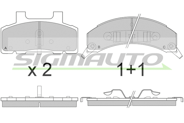 Brake Pad Set, disc brake (SPA785)