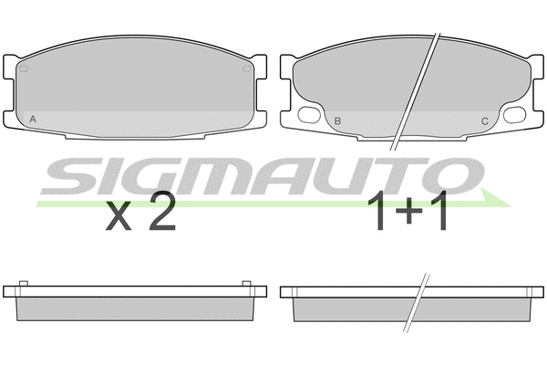 Brake Pad Set, disc brake (SPB066)