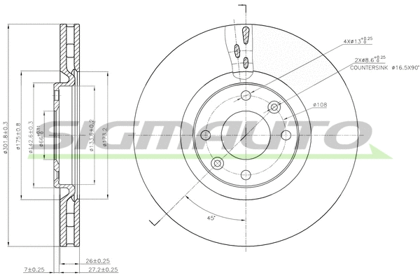 Brake Disc (DBB676V)