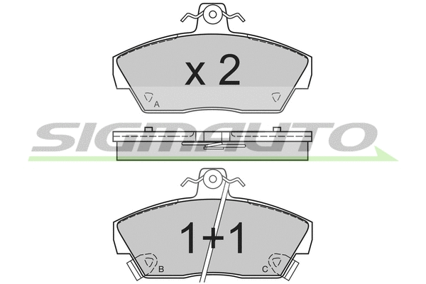 Brake Pad Set, disc brake (SPA484)