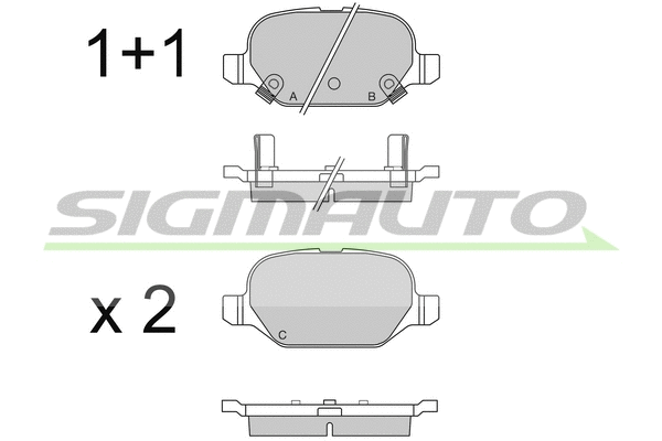 Brake Pad Set, disc brake (SPB550)