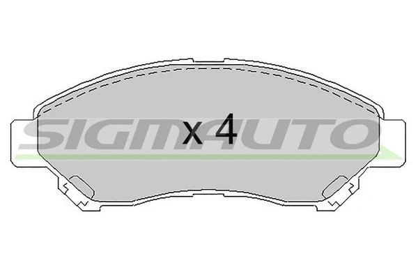 Brake Pad Set, disc brake (SPB874)