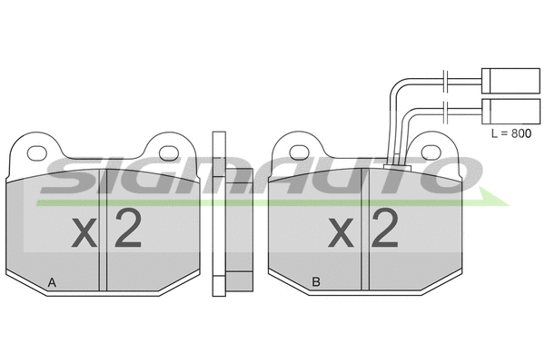 Brake Pad Set, disc brake (SPA274)