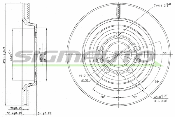 Brake Disc (DBB289V)