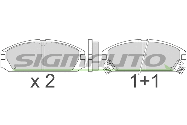 Brake Pad Set, disc brake (SPA349)