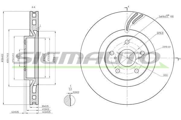 Brake Disc (DBC497VRD)