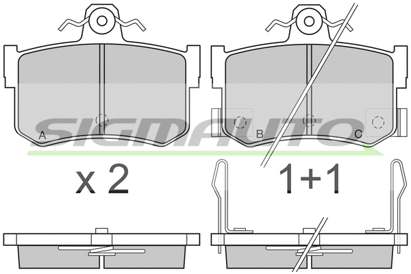 Brake Pad Set, disc brake (SPA818)