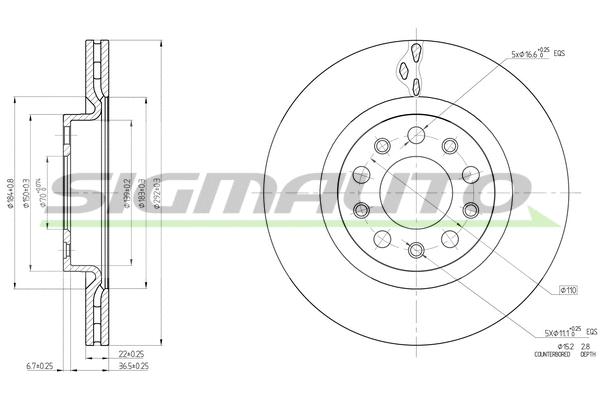 Brake Disc (DBC556V)