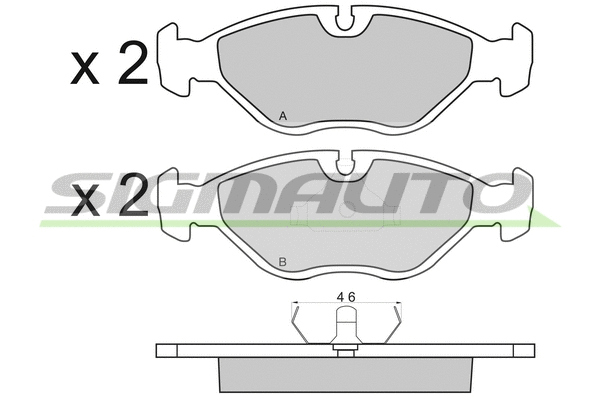 Brake Pad Set, disc brake (SPA380)