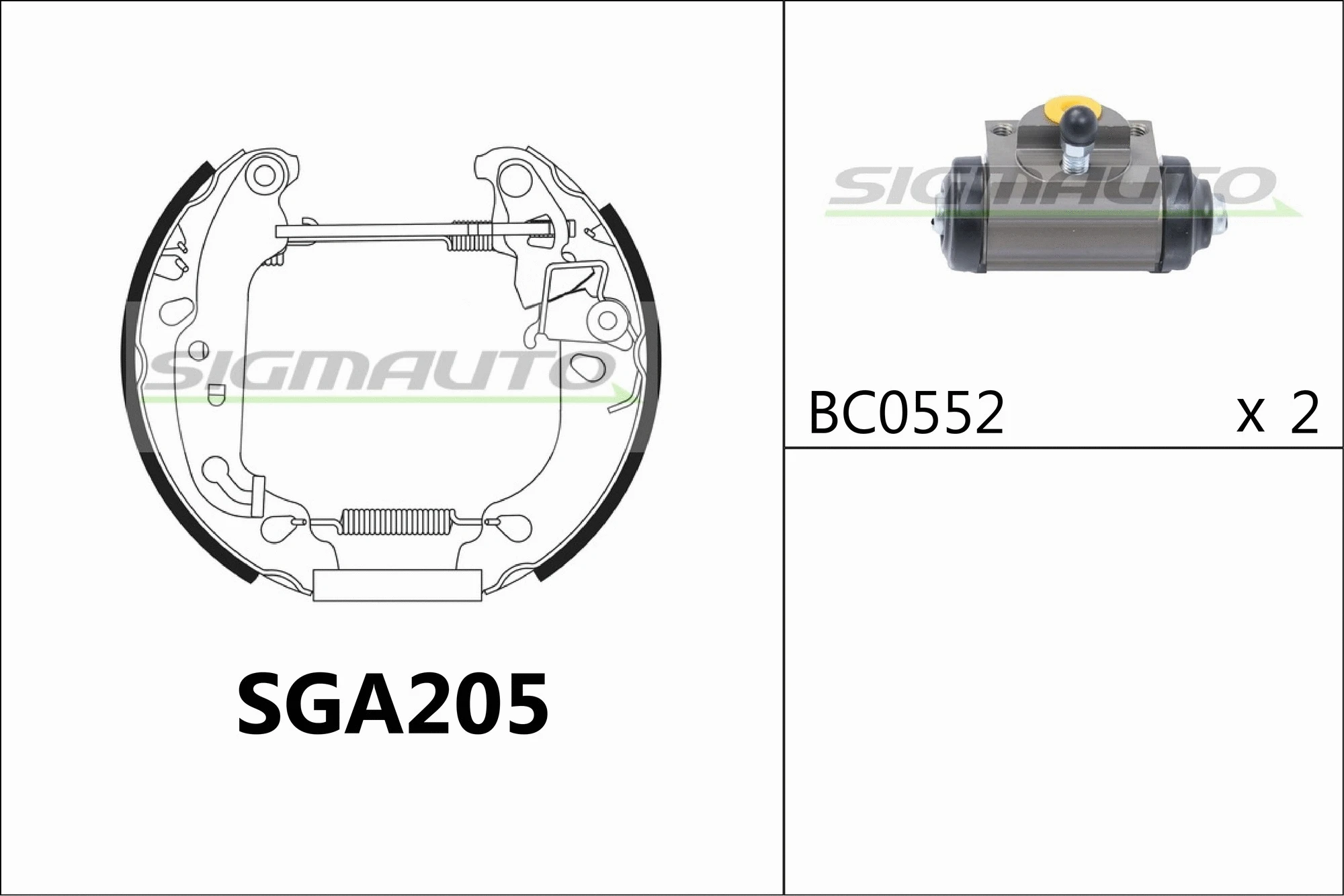 Brake Shoe Set (SGA205)