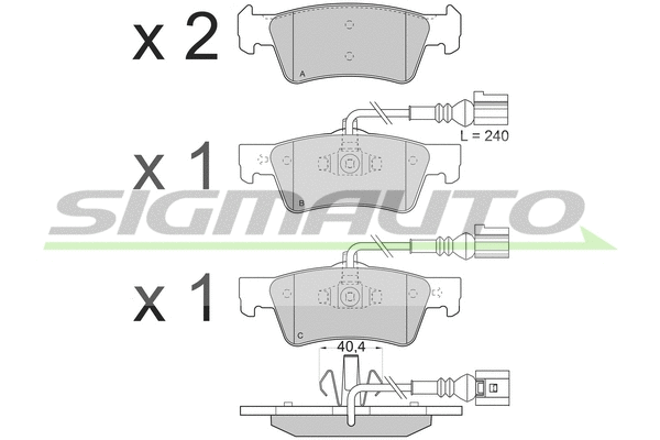 Brake Pad Set, disc brake (SPB282)