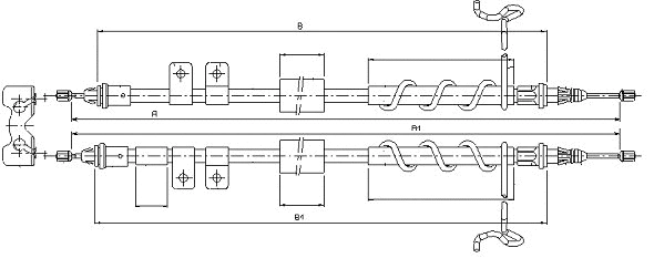 Cable Pull, parking brake (CM04960)