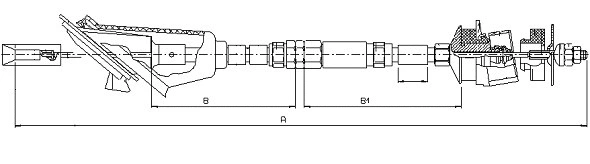 Cable Pull, clutch control (CF00896)