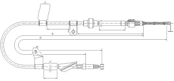 Cable Pull, parking brake (CM05800)