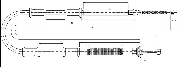 Cable Pull, parking brake (CM13010)