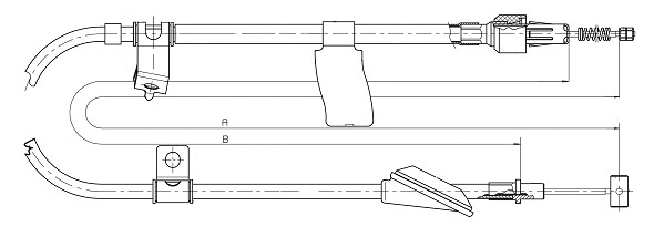 Cable Pull, parking brake (CM16690)