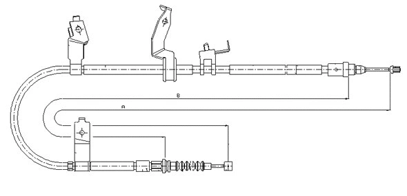Cable Pull, parking brake (CM08450)