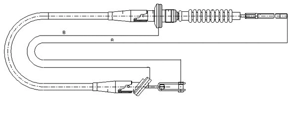 Cable Pull, clutch control (CF00700)