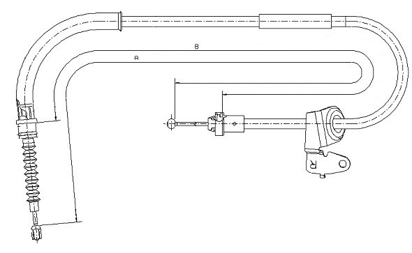 Cable Pull, parking brake (CM10000)