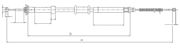 Cable Pull, parking brake (CM02740)