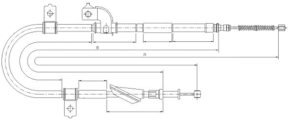 Cable Pull, parking brake (CM16270)