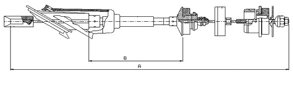 Cable Pull, clutch control (CF00552)