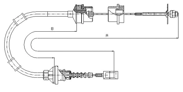 Cable Pull, clutch control (CF01152)