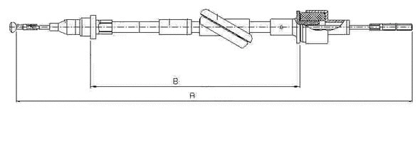 Cable Pull, clutch control (CF00048)