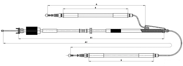 Cable Pull, parking brake (CM21540)