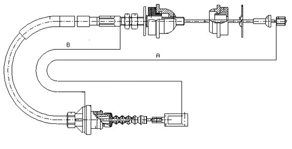 Cable Pull, clutch control (CF01140)