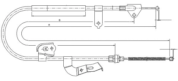 Cable Pull, parking brake (CM17110)