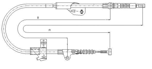 Cable Pull, parking brake (CM11030)