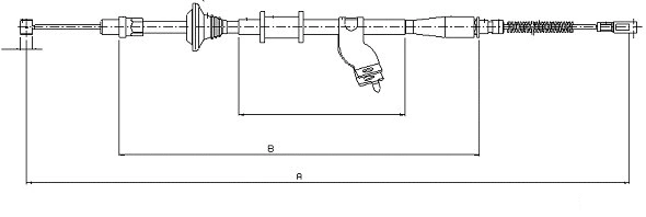 Cable Pull, parking brake (CM01330)