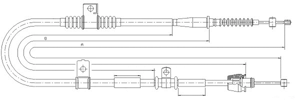 Cable Pull, parking brake (CM07550)