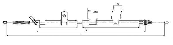 Cable Pull, parking brake (CM11190)
