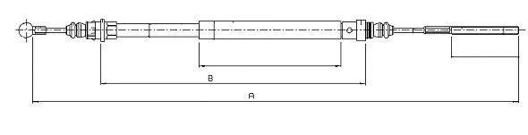 Cable Pull, parking brake (CM13150)