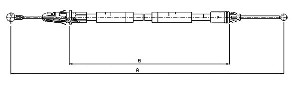 Cable Pull, parking brake (CM15400)