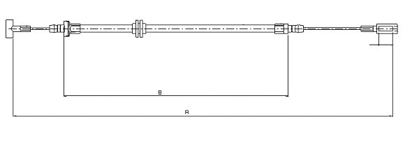 Cable Pull, parking brake (CM07060)
