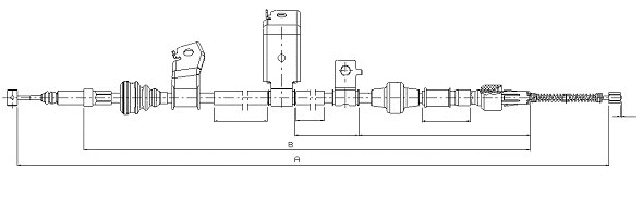 Cable Pull, parking brake (CM06030)