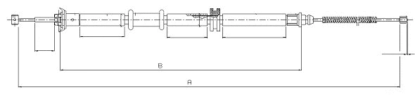Cable Pull, parking brake (CM02500)