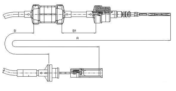 Cable Pull, clutch control (CF01788)