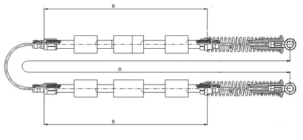 Cable Pull, parking brake (CM03400)