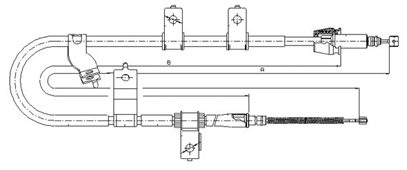 Cable Pull, parking brake (CM06580)